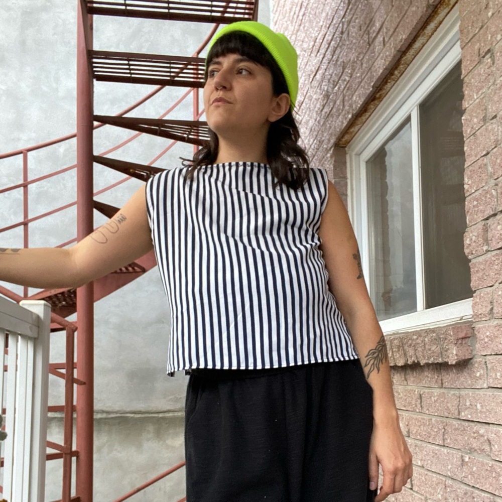 Handmade Stripped Black & White Top